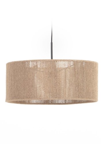 KAVE HOME Crista lampeskjerm, rund - naturlig jute (47)