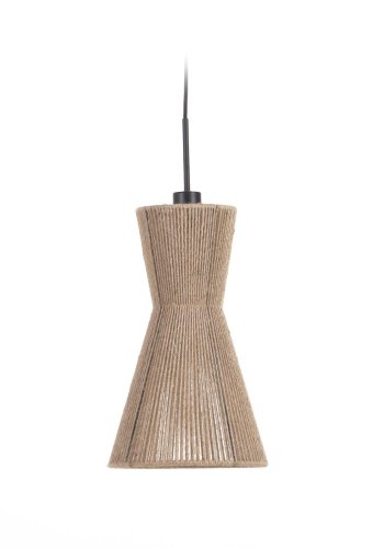 KAVE HOME Crista jute lys skjerm med naturlig finish  24,5 cm