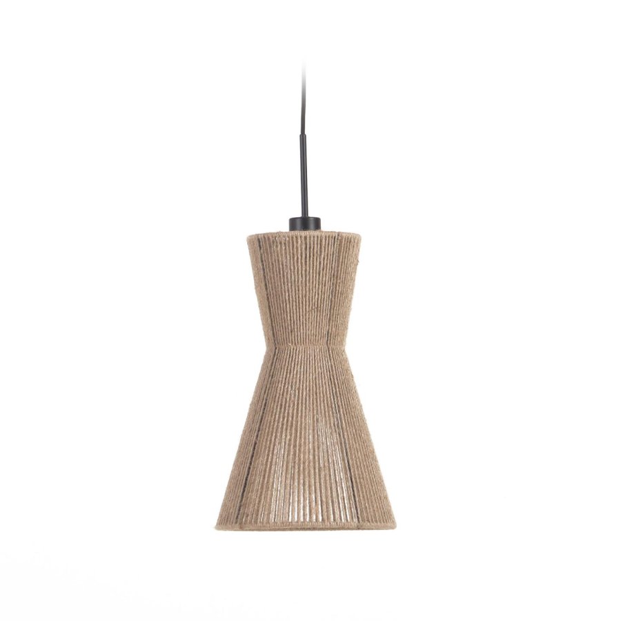 KAVE HOME Crista jute lys skjerm med naturlig finish  24,5 cm