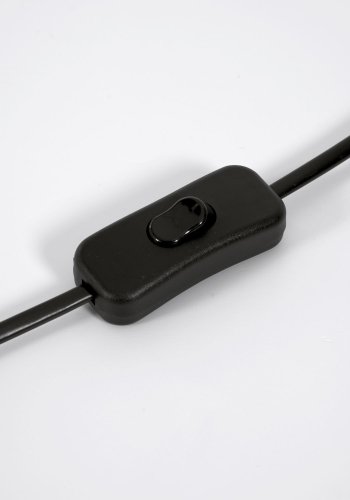 KAVE HOME Domicina bordlampe, rund - grtt lin og svart metall (30)