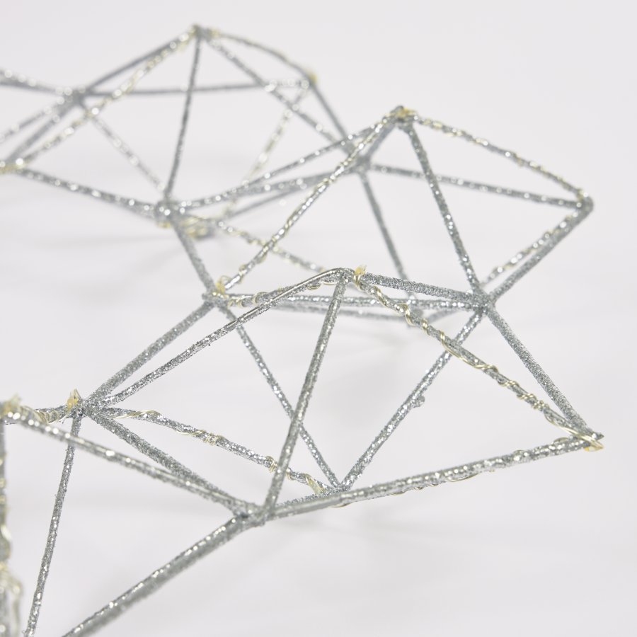 KAVE HOME Mishell krans, m. lys gr stl (35x35)