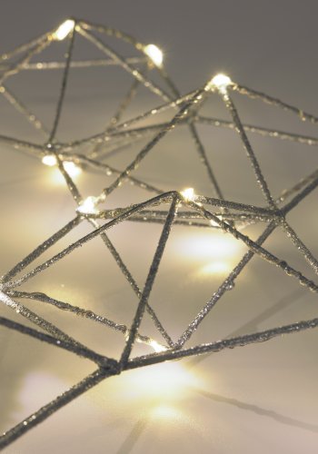 KAVE HOME Mishell krans, m. lys gr stl (35x35)