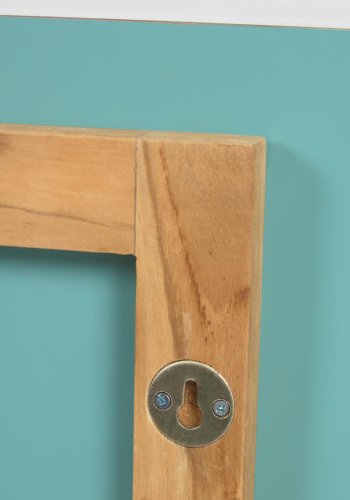 KAVE HOME Rokia veggspeil, ovalt - speilglass og naturlig teak (90x55)