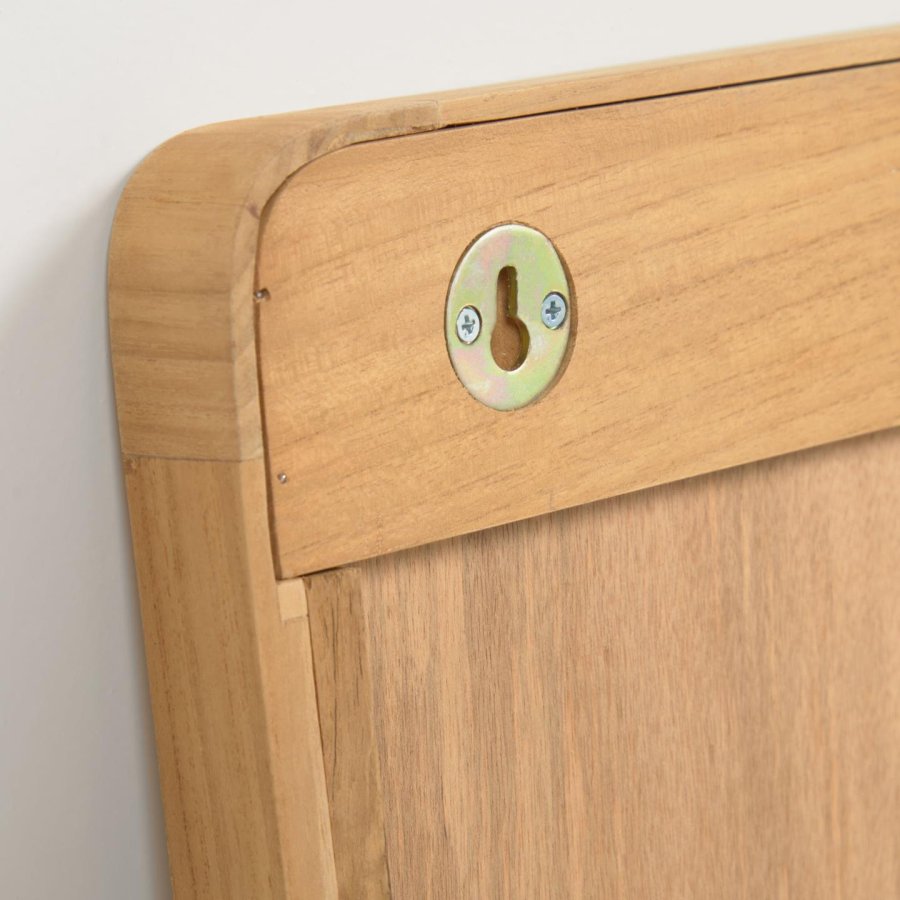 KAVE HOME Shamel veggspeil, rektangulrt - speilglass og naturlig teak (45x70)