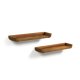 KAVE HOME Shamel sett med 2 hyller i heltre teak med valnttfinish, 50 x 5 cm