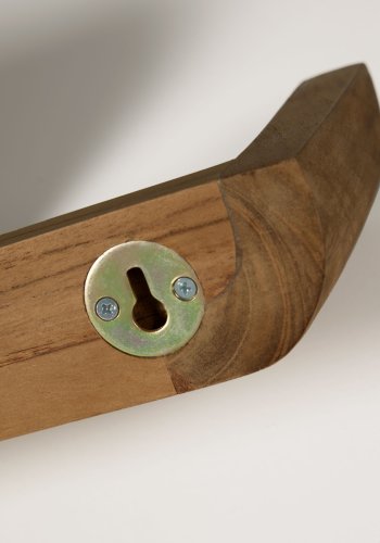 KAVE HOME Shamel sett med 2 hyller i heltre teak med valnttfinish, 50 x 5 cm