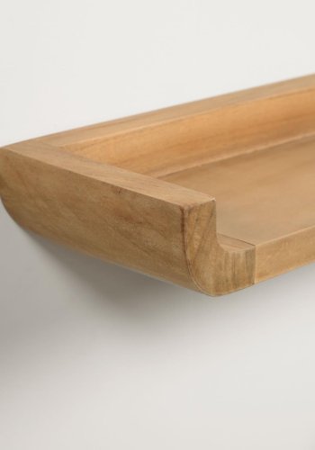 KAVE HOME Shamel vghylde til badevrelset - natur teaktr (st af 2)