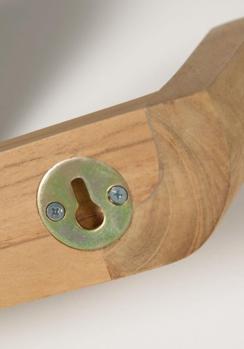 KAVE HOME Shamel vghylde til badevrelset - natur teaktr (st af 2)