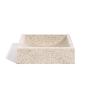 KAVE HOME Sunday hndvask til badevrelset, rektangulr - hvid terrazzo (40x45)