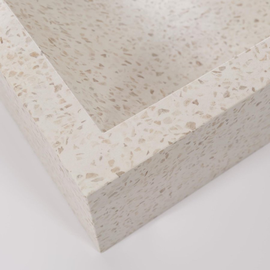 KAVE HOME sndagsvask, rektangulr - hvit terrazzo (40x45)