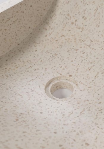 KAVE HOME sndagsvask, rektangulr - hvit terrazzo (40x45)