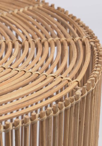 KAVE HOME Elmima salongbord, rundt - naturlig rotting (sett med 2) (66) (55)