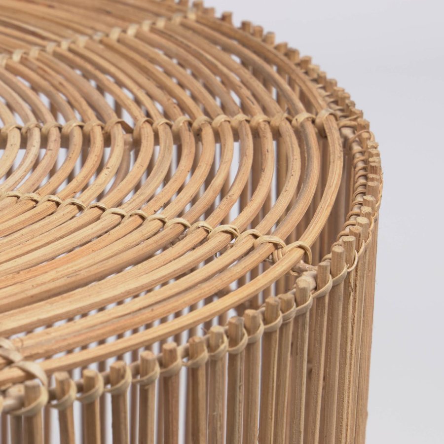 KAVE HOME Elmima salongbord, rundt - naturlig rotting (sett med 2) (66) (55)