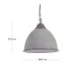 KAVE HOME Neus taklampe, rund - gr metall (31)