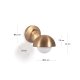 KAVE HOME Lonela vegglampe i metall med messingfinish