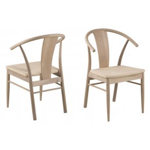 ACT NORDIC JANIK spisebordsstol - egetræ/rattan 