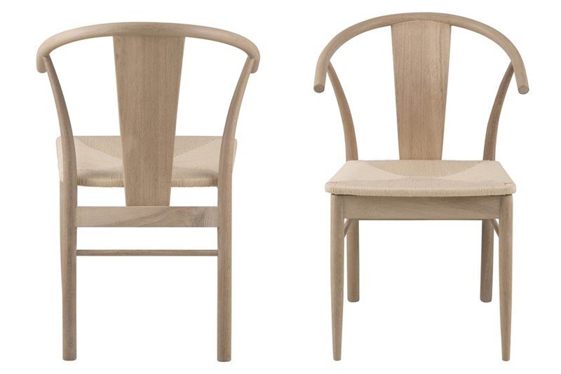 ACT NORDIC JANIK spisebordsstol - egetr/rattan 