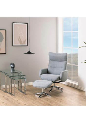 Act Nordic Katrine Satztische - Klarglas und Chrommetall (3er-Set)