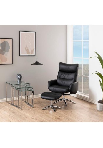 Act Nordic Katrine Satztische - Klarglas und Chrommetall (3er-Set)