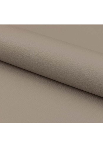 ACT NORDIC Plump Barhocker mit Rückenlehne und Fußstütze – taupefarbenes PU und verchromtes Metall