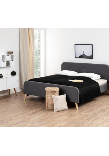 ACT NORDIC Mitra Nachttisch, mit 1 Schublade – Weißholz und Natureiche (40x30)