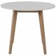 ACT NORDIC Raven spisebord, rund - hvid MDF og natur birk (90)