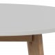 ACT NORDIC Raven spisebord, rund - hvid MDF og natur birk (90)