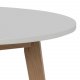 ACT NORDIC Raven spisebord, rund - hvid MDF og natur birk (90)
