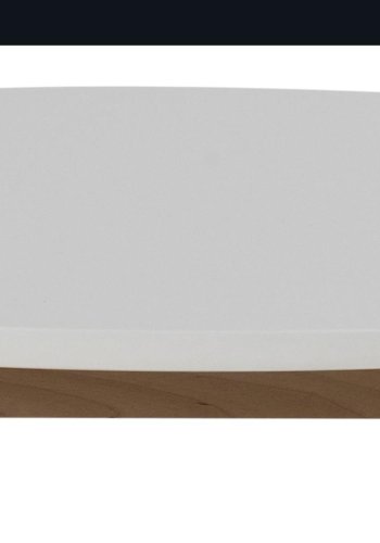 ACT NORDIC Raven spisebord, rund - hvid MDF og natur birk (90)