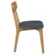 ACT NORDIC Taxi Esszimmerstuhl - dunkelgraues Polyester und natürliche Eiche