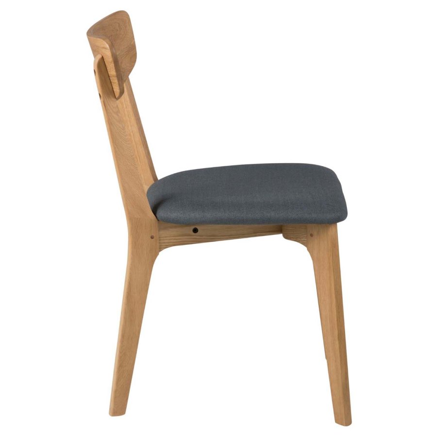 ACT NORDIC Taxi Esszimmerstuhl - dunkelgraues Polyester und natürliche Eiche