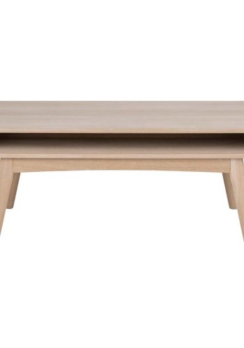 ACT NORDIC Marte sofabord, m. 1 rum - hvidpigmenteret egefinr og eg (130x70)