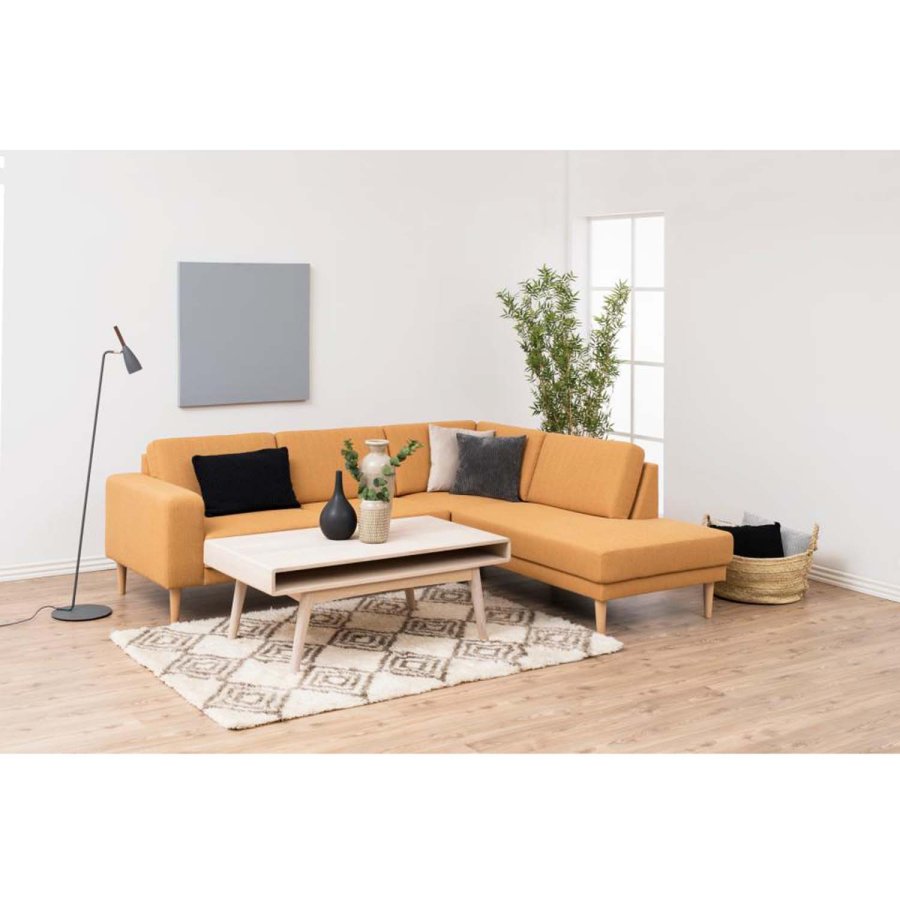 ACT NORDIC Marte sofabord, m. 1 rum - hvidpigmenteret egefinr og eg (130x70)