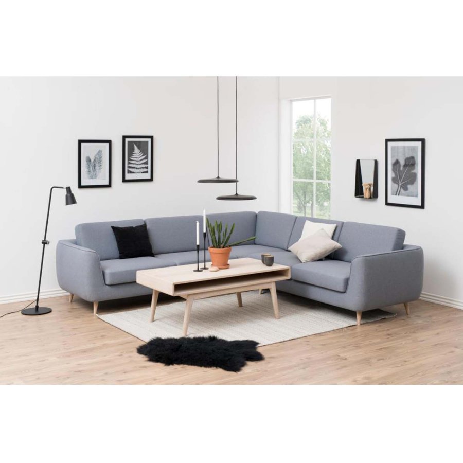 ACT NORDIC Marte sofabord, m. 1 rum - hvidpigmenteret egefinr og eg (130x70)