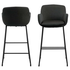 ACT NORDIC Lisa Barpall, med Ryggstöd, Armstöd och Fotstöd - Mörkgr Polyester och Svart Metall