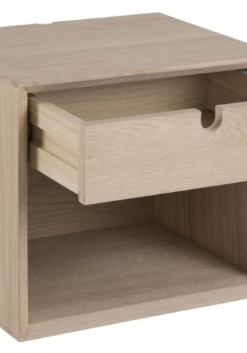 ACT NORDIC Century sängbord - ekfaner, med 1 lda, kan hängas