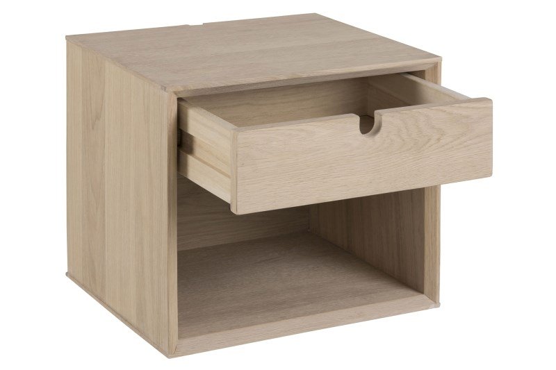 ACT NORDIC Century sängbord - ekfaner, med 1 lda, kan hängas