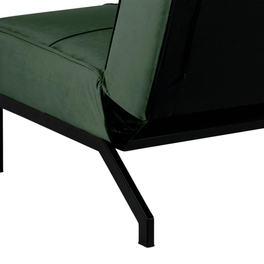 Act Nordic Perugia Schlafsofa - grünes Polyester und schwarzes Metall