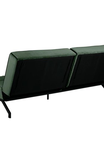 Act Nordic Perugia Schlafsofa - grünes Polyester und schwarzes Metall