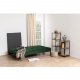 Act Nordic Perugia Schlafsofa - grünes Polyester und schwarzes Metall