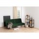 Act Nordic Perugia Schlafsofa - grünes Polyester und schwarzes Metall