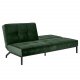 Act Nordic Perugia Schlafsofa - grünes Polyester und schwarzes Metall