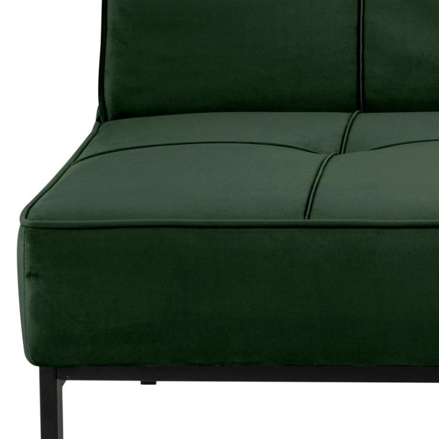 Act Nordic Perugia Schlafsofa - grünes Polyester und schwarzes Metall