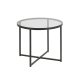 ACT NORDIC Cross sidebord, rundt - rkt glass og sort metall (55)