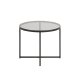 ACT NORDIC Cross sidebord, rundt - rkt glass og sort metall (55)
