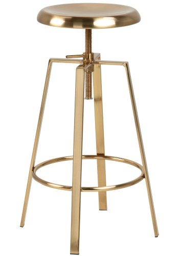 ACT NORDIC Goose barstol, med fotstd och justerbar sits - mssing metall