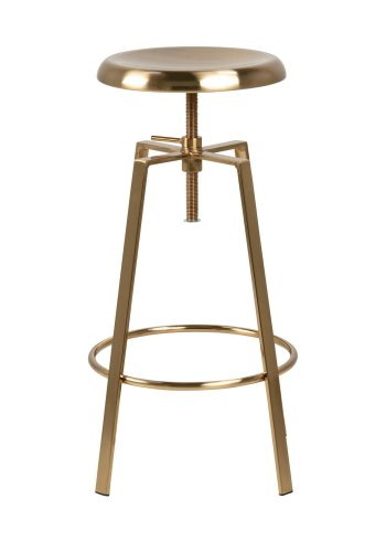 ACT NORDIC Goose barstol, med fotstd och justerbar sits - mssing metall