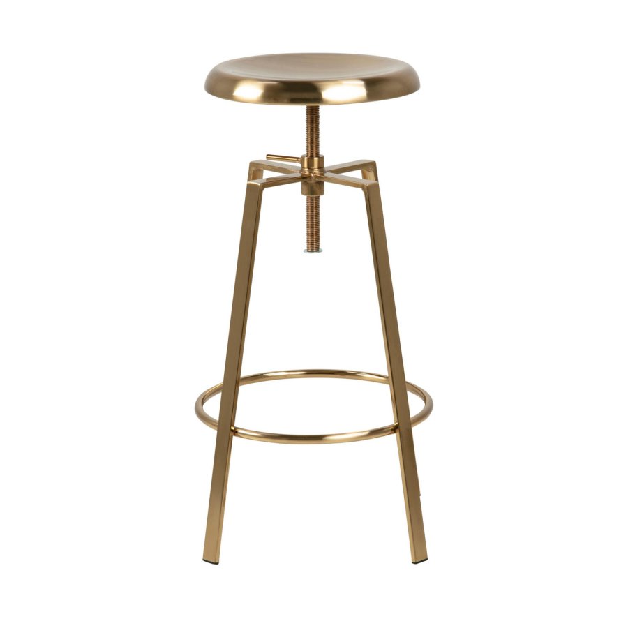 ACT NORDIC Goose barstol, med fotstd och justerbar sits - mssing metall