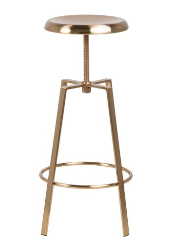 ACT NORDIC Goose barstol, med fotstd och justerbar sits - mssing metall