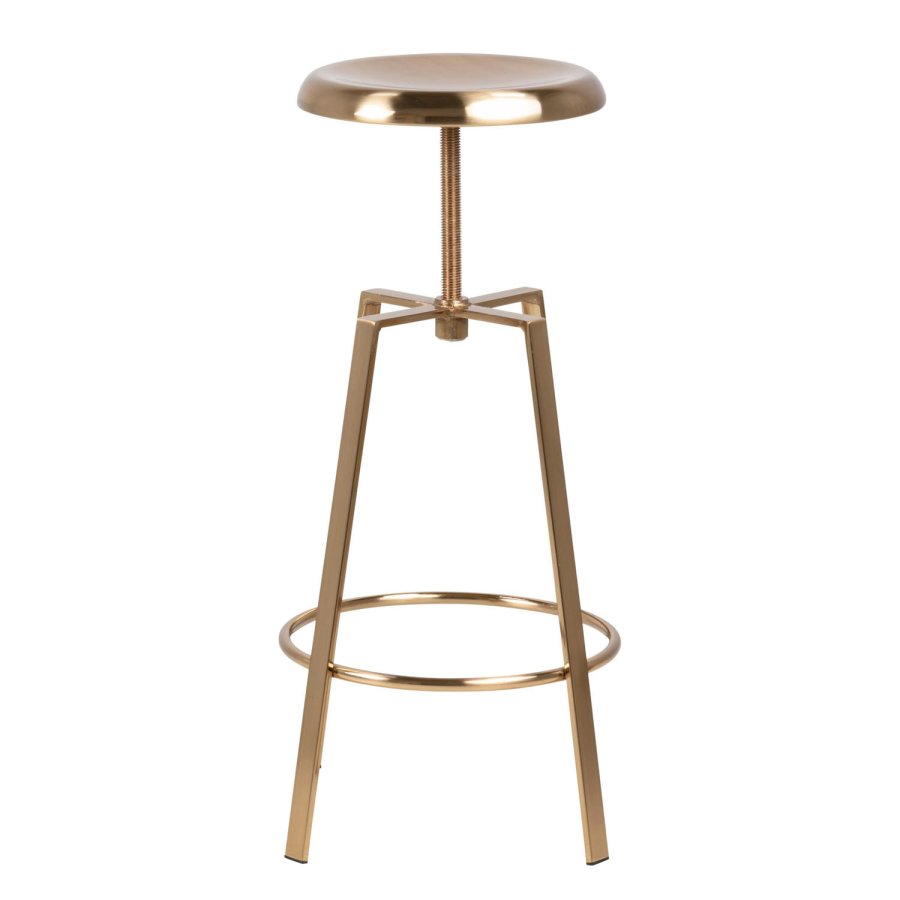 ACT NORDIC Goose barstol, med fotstd och justerbar sits - mssing metall